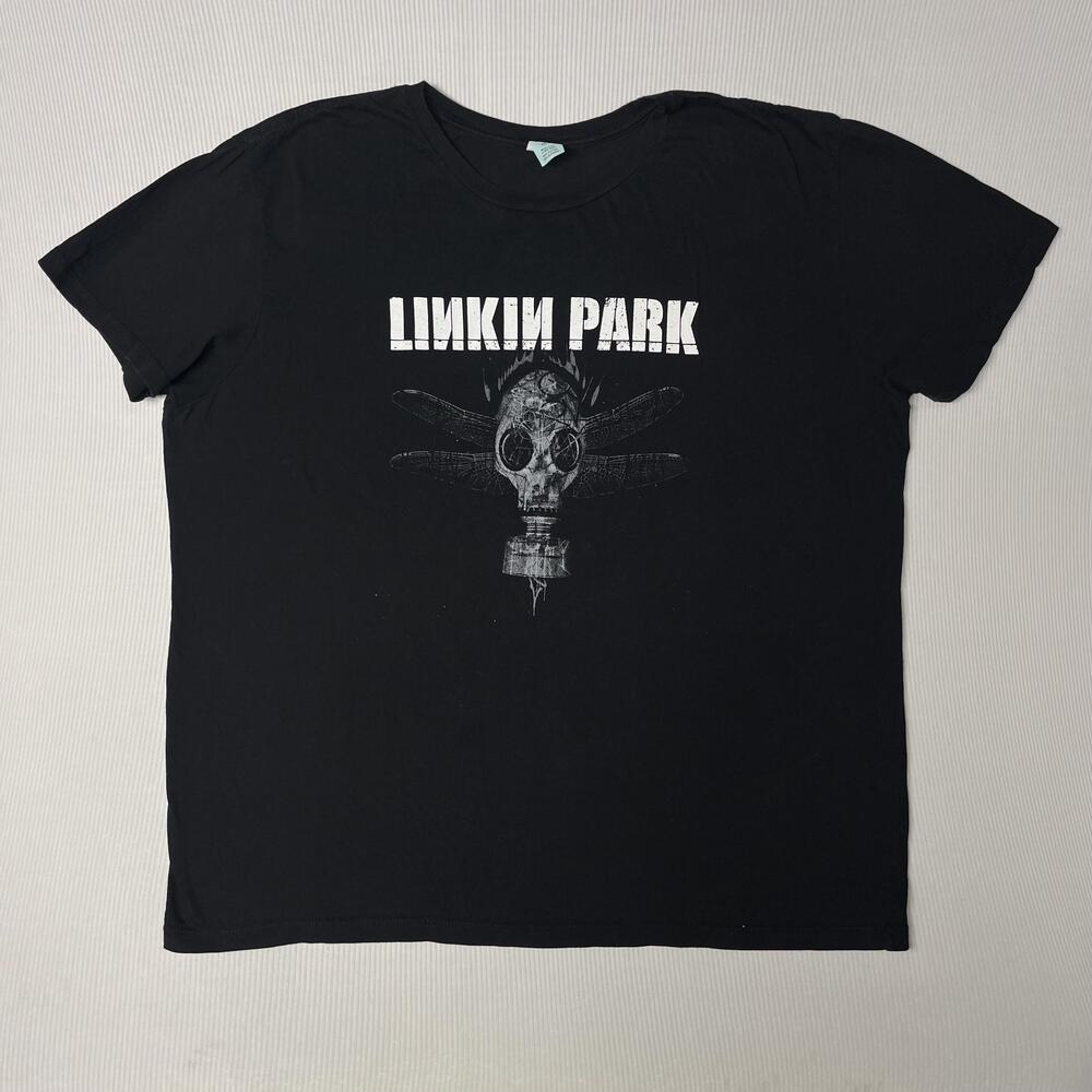 Linkin Park Shirt Mens 2XL Black Skull Graphic Tee Pacific Band Rock Music